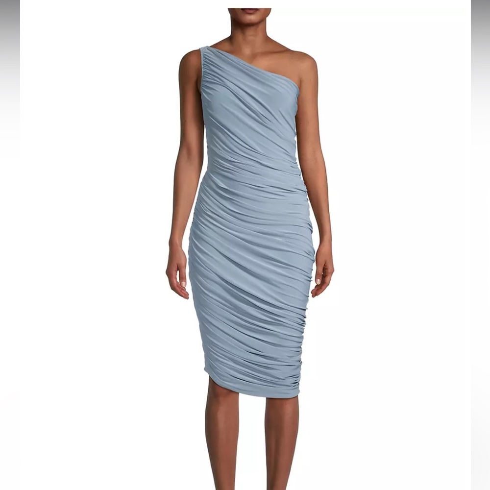 NWT (new with tags) Norma Diana Ruched One-Shoulder Midi-Dress